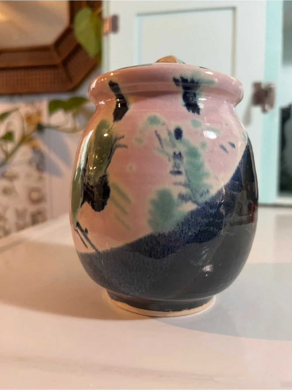 Handcrafted Pottery Lidded Jar